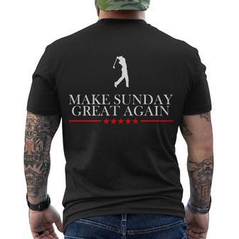 Make Sunday Great Again Golfing V2 Men's Crewneck Short Sleeve Back Print T-shirt - Monsterry