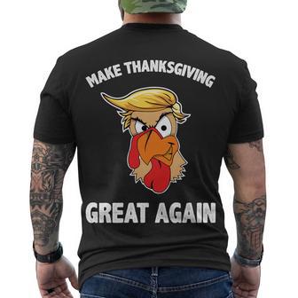 Make Thanksgiving Great Again Donald Trump Tshirt Men's Crewneck Short Sleeve Back Print T-shirt - Monsterry AU