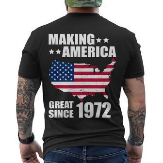 Making America Great Since 1972 Birthday Tshirt Men's Crewneck Short Sleeve Back Print T-shirt - Monsterry UK