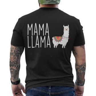 Mama Llama Logo Tshirt Men's Crewneck Short Sleeve Back Print T-shirt - Monsterry