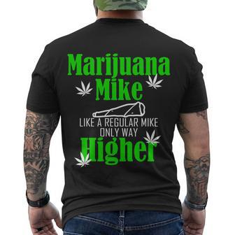 Marijuana Mike Funny Weed 420 Cannabis Men's Crewneck Short Sleeve Back Print T-shirt - Monsterry AU