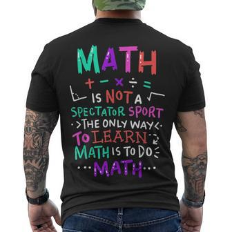 Math Teacher Mathematical Symbol Men's T-shirt Back Print - Thegiftio UK