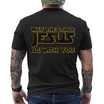 May The Lord Jesus Be With You Men's Crewneck Short Sleeve Back Print T-shirt - Monsterry DE