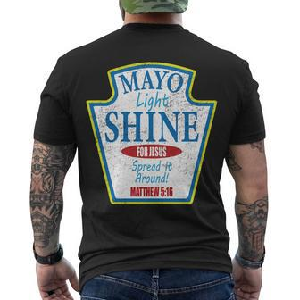 Mayo Light Shine For Jesus Men's Crewneck Short Sleeve Back Print T-shirt - Monsterry