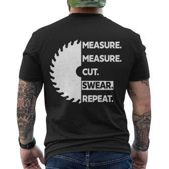 Measure Measure Cut Swear Tshirt Men's Crewneck Short Sleeve Back Print T-shirt - Monsterry UK