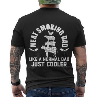 Meat Smoking Dad Meat Smoke Grilling Bbq Fathers Day Men's T-shirt Back Print - Thegiftio UK