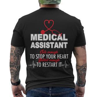 Medical Assistant Cute Enough To Stop Your Heart V2 Men's Crewneck Short Sleeve Back Print T-shirt - Monsterry DE