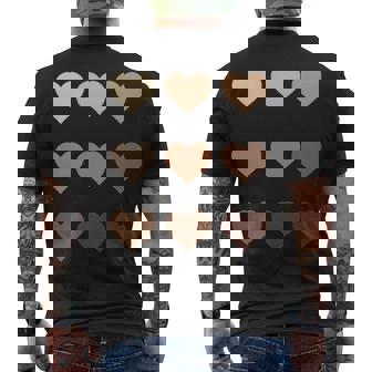 Melanin Heart Black History Pride For Afro Men's T-shirt Back Print - Thegiftio UK
