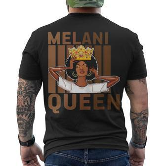 Melanin Queen Black History Month African Pride Black Queen Men's T-shirt Back Print - Thegiftio UK