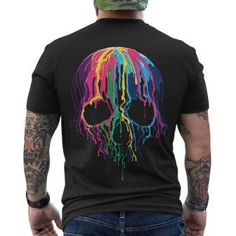 Melting Skull Tshirt Men's Crewneck Short Sleeve Back Print T-shirt - Monsterry AU