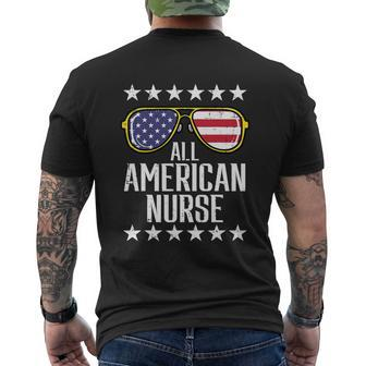 Memorial Day 4Th Of July Rn Nurse Men's Crewneck Short Sleeve Back Print T-shirt - Monsterry