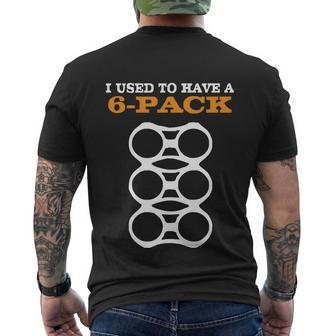 Mens I Used To Have A 6Pack Funny Beer Gut Men's Crewneck Short Sleeve Back Print T-shirt - Monsterry