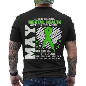 Mental Health Awareness Month Is All Year Long Men's Crewneck Short Sleeve Back Print T-shirt - Monsterry CA