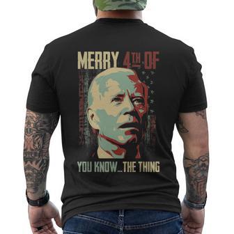 Merry 4Th Of You Know The Thing Memorial Happy 4Th July Men's Crewneck Short Sleeve Back Print T-shirt - Monsterry