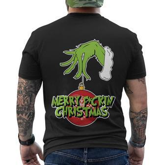 Merry FCkin Christmas Tshirt Men's Crewneck Short Sleeve Back Print T-shirt - Monsterry