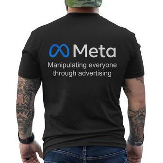 Meta Manipulating Everyone Through Advertising Men's Crewneck Short Sleeve Back Print T-shirt - Monsterry DE