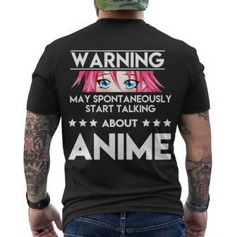 Might Start Talking About Anime Men's Crewneck Short Sleeve Back Print T-shirt - Monsterry