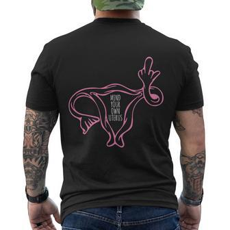 Mind Your Own Uterus 1973 Pro Roe Pro Choice Men's Crewneck Short Sleeve Back Print T-shirt - Monsterry