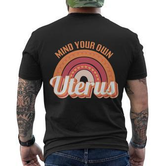 Mind Your Own Uterus V8 Men's Crewneck Short Sleeve Back Print T-shirt - Monsterry DE