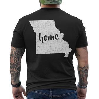 Missouri Home State Men's Crewneck Short Sleeve Back Print T-shirt - Monsterry