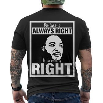 Mlk Do What Is Right Martin Luther King Quote Men's Crewneck Short Sleeve Back Print T-shirt - Monsterry