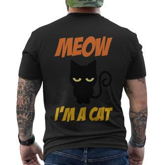 Moew Im A Cat Halloween Quote Men's Crewneck Short Sleeve Back Print T-shirt - Monsterry AU