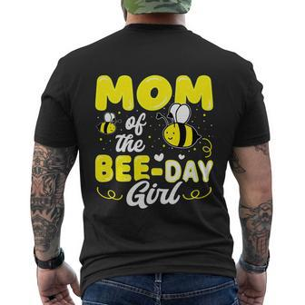 Mom Of The Bee Day Girl Party Birthday Sweet Men's Crewneck Short Sleeve Back Print T-shirt - Monsterry CA