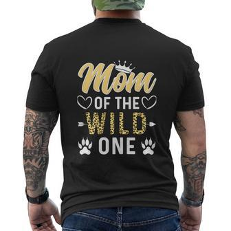 Mom Of The Wild One Funny 1St Birthday Men's Crewneck Short Sleeve Back Print T-shirt - Monsterry AU