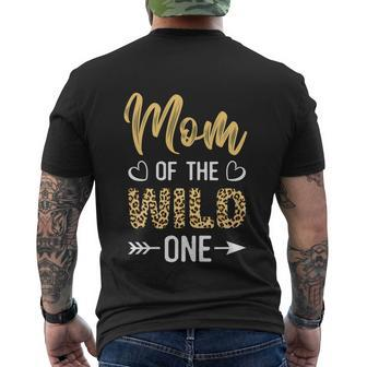 Mom Of The Wild One Toddler 1St Birthday Leopard Mom Boy Men's Crewneck Short Sleeve Back Print T-shirt - Monsterry
