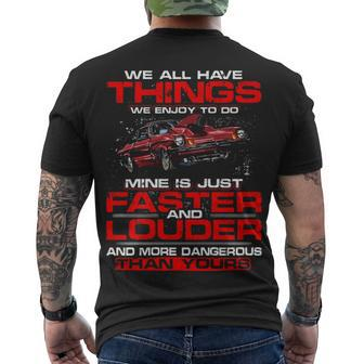 More Dangerous Than Yours Men's Crewneck Short Sleeve Back Print T-shirt - Seseable