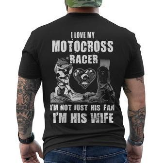 Motocross Wife Men's Crewneck Short Sleeve Back Print T-shirt - Seseable
