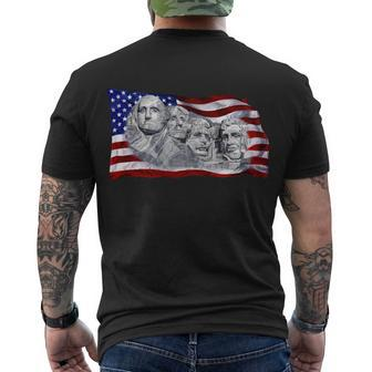 Mount Rushmore Tshirt Men's Crewneck Short Sleeve Back Print T-shirt - Monsterry UK