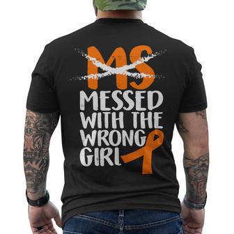 Ms Multiple Sclerosis Messed With The Wrong Chick Tshirt Men's Crewneck Short Sleeve Back Print T-shirt - Monsterry DE