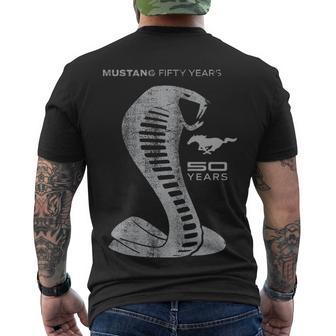 Mustang 50 Years Cobra - Official Tshirt Men's Crewneck Short Sleeve Back Print T-shirt - Monsterry DE