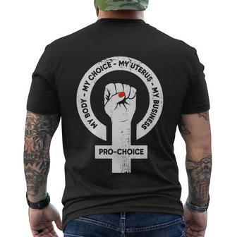 My Body Choice Uterus Business Women V3 Men's Crewneck Short Sleeve Back Print T-shirt - Monsterry AU