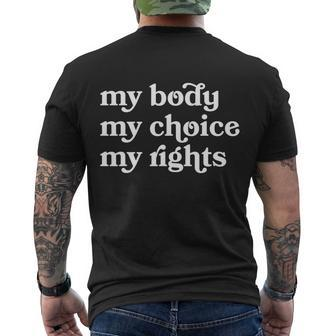 My Body My Choice Pro Choice Reproductive Rights V3 Men's Crewneck Short Sleeve Back Print T-shirt - Monsterry