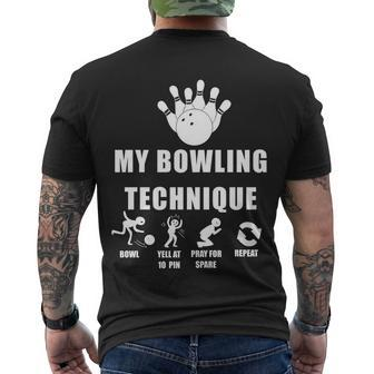 My Bowling Technique Men's Crewneck Short Sleeve Back Print T-shirt - Monsterry AU