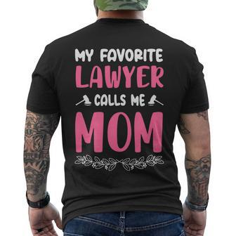 My Favorite Lawyer Calls Me Mom Mothers Day Men's Crewneck Short Sleeve Back Print T-shirt - Monsterry CA