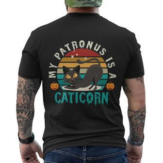 My Patronus Is A Caticorn Cat Halloween Quote Men's Crewneck Short Sleeve Back Print T-shirt - Monsterry AU