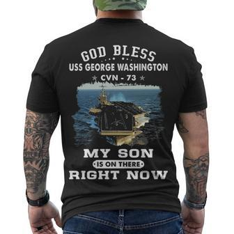 My Son Is On Uss George Washington Cvn Men's Crewneck Short Sleeve Back Print T-shirt - Monsterry AU