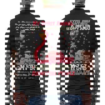 My Spirit Animal Is A Grumpy Flamingo Men's Crewneck Short Sleeve Back Print T-shirt - Monsterry