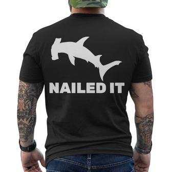 Nailed It Hammerhead Shark Men's Crewneck Short Sleeve Back Print T-shirt - Monsterry CA