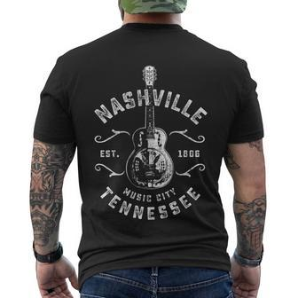 Nashville Music City Usa Gift Funny Vintage Gift Tshirt Men's Crewneck Short Sleeve Back Print T-shirt - Monsterry CA