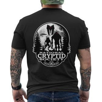 National Cryptid Society Mothman Men's Crewneck Short Sleeve Back Print T-shirt - Monsterry CA