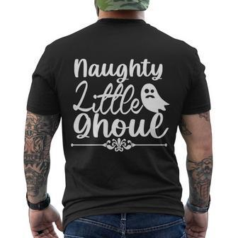 Naughty Little Ghoul Halloween Quote Men's T-shirt Back Print - Thegiftio UK