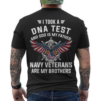 Navy I Took Dna Test Men's Crewneck Short Sleeve Back Print T-shirt - Monsterry UK