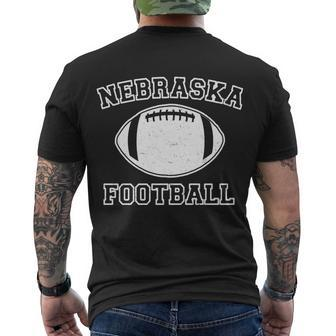 Nebraska Football Vintage Distressed Men's Crewneck Short Sleeve Back Print T-shirt - Monsterry