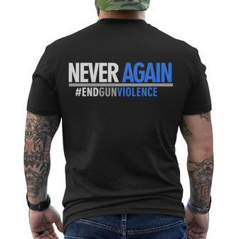 Never Again End Gun Violence Tshirt Men's Crewneck Short Sleeve Back Print T-shirt - Monsterry DE
