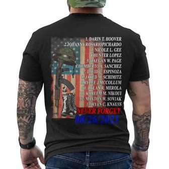 Never Forget Of Fallen Soldiers 13 Heroes Name 08-26-2021 Tshirt Men's Crewneck Short Sleeve Back Print T-shirt - Monsterry UK