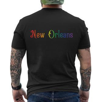 New Orleans Gay Pride Rainbow Men's T-shirt Back Print - Thegiftio UK